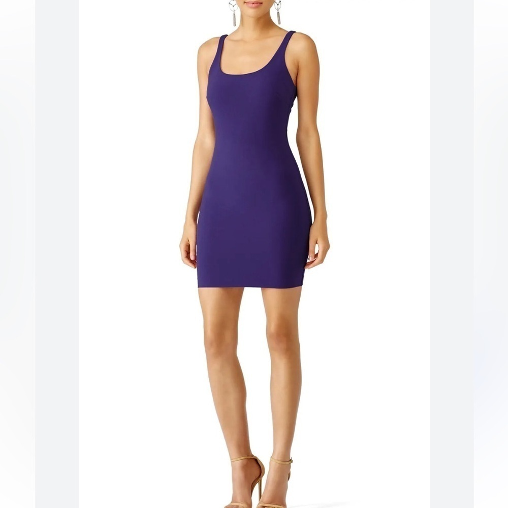 LIKELY “Houston” purple bodycon dress.